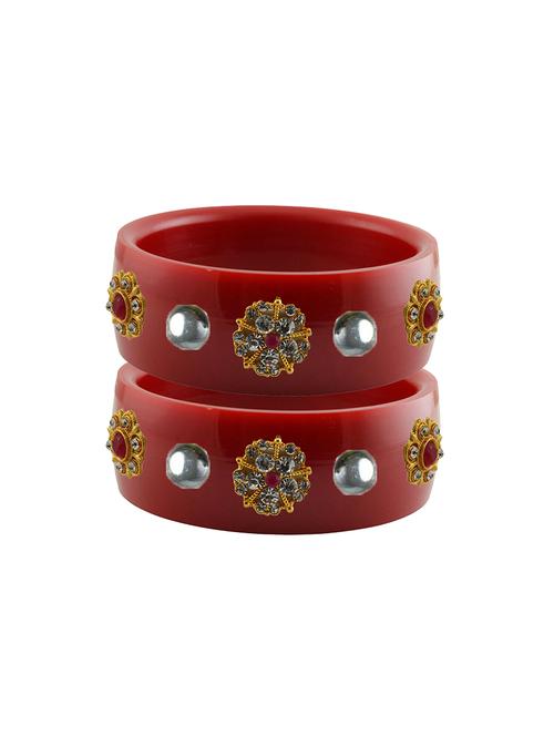 red stone stud acrylic bangle with very extra large size - 18781022 - Very Small Image - 1