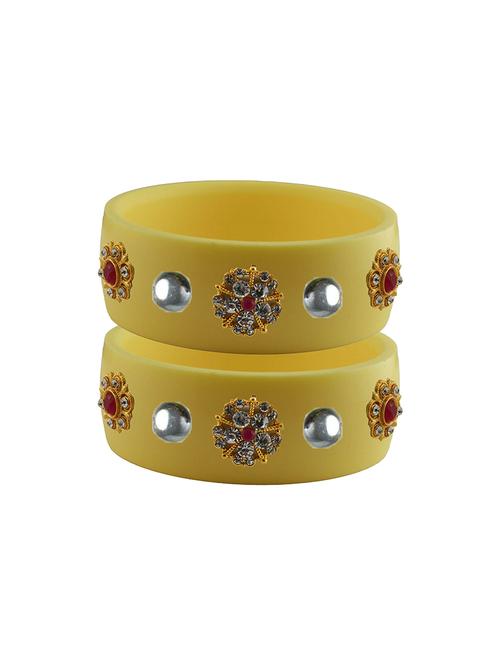 yellow stone stud acrylic bangle with very extra large size - 18781024 - Very Small Image - 1