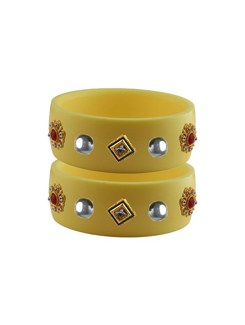 yellow stone stud acrylic bangle with very extra large size - 18781034 - Very Small Image - 1