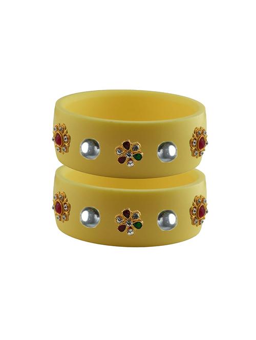 yellow stone stud acrylic bangle with very extra large size - 18781048 - Very Small Image - 1