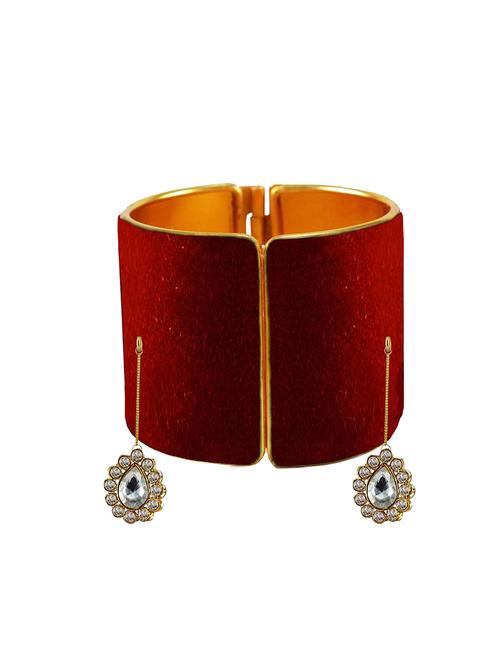red stone stud brass bangle - 18781059 - Very Small Image - 1