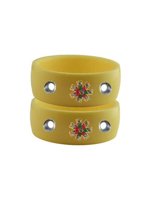 yellow stone stud acrylic bangle with very extra large size - 18781062 - Very Small Image - 1