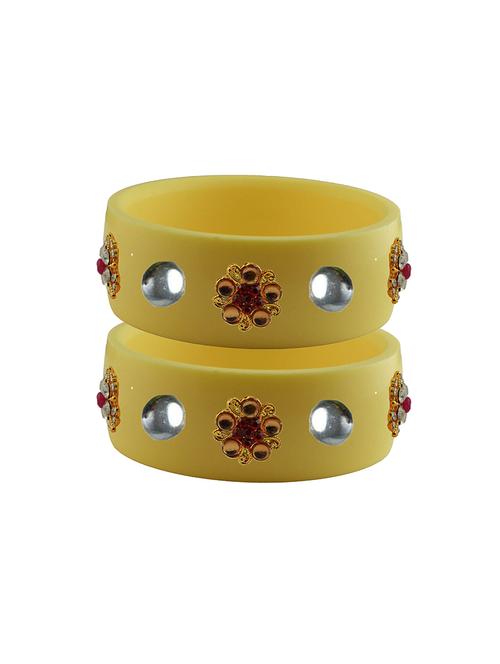 yellow stone stud acrylic bangle with very extra large size - 18781073 - Very Small Image - 1