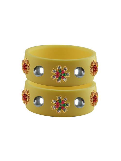 yellow stone stud acrylic bangle with very extra large size - 18781085 - Very Small Image - 1