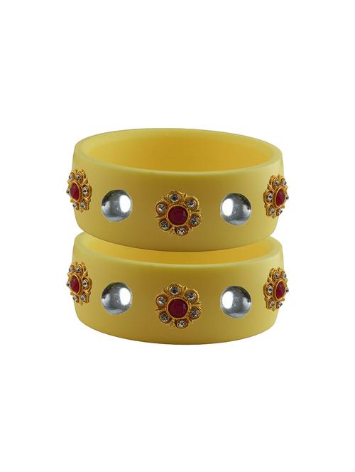 yellow stone stud acrylic bangle with very extra large size - 18781093 - Very Small Image - 1