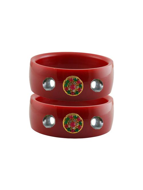 red stone stud acrylic bangle with very extra large size - 18781102 - Very Small Image - 1