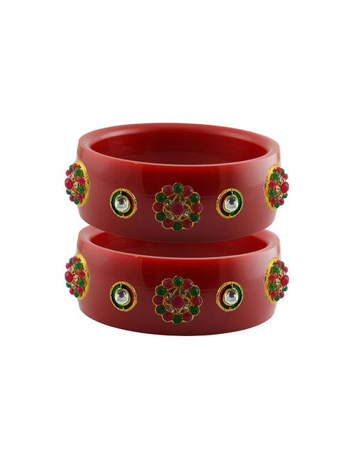 red stone stud acrylic bangle with very extra large size - 18781108 - Very Small Image - 1