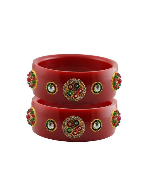 red stone stud acrylic bangle with very extra large size - 18781115 - Very Small Image - 1