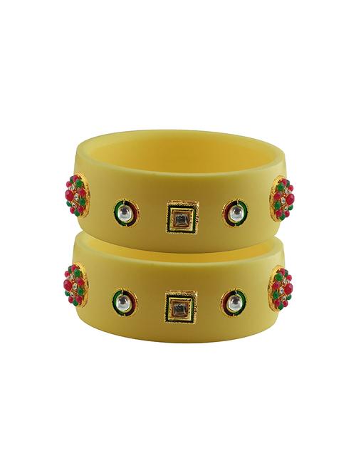 cream stone stud acrylic bangle with very extra large size - 18781143 - Very Small Image - 1