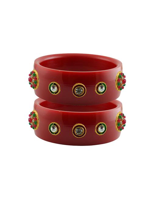 red stone stud acrylic bangle with very extra large size - 18781144 - Very Small Image - 1