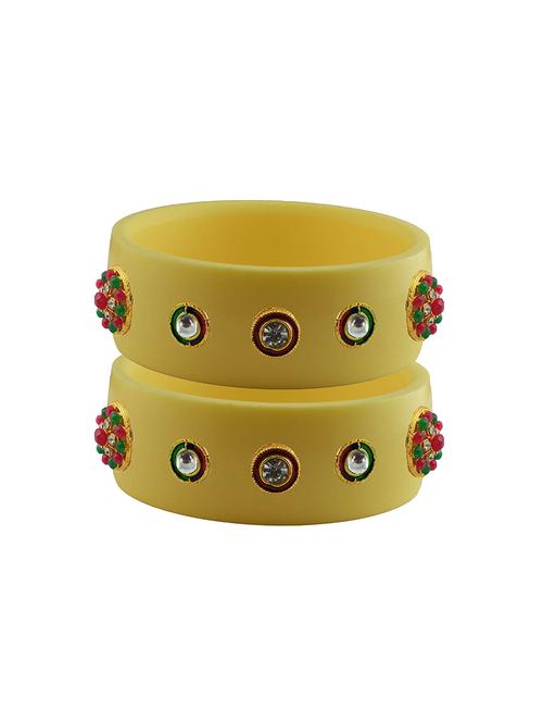 cream stone stud acrylic bangle with very extra large size - 18781145 - Very Small Image - 1