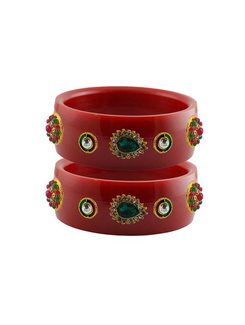 red stone stud acrylic bangle with very extra large size - 18781156 - Very Small Image - 1