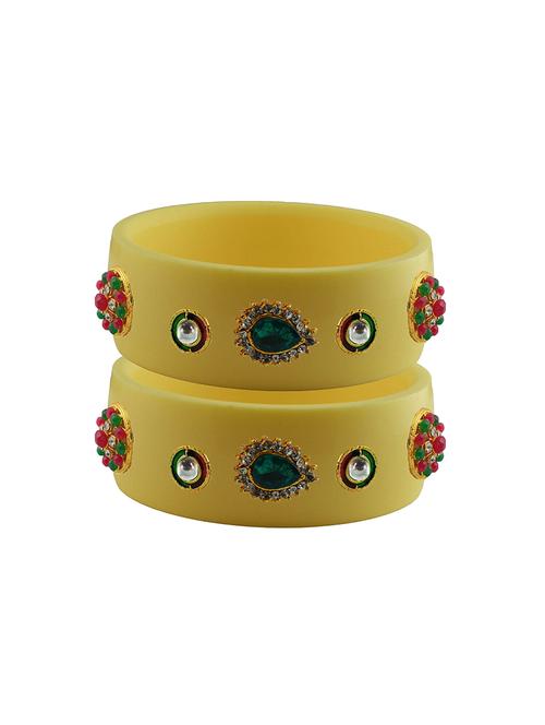 cream stone stud acrylic bangle with very extra large size - 18781157 - Very Small Image - 1