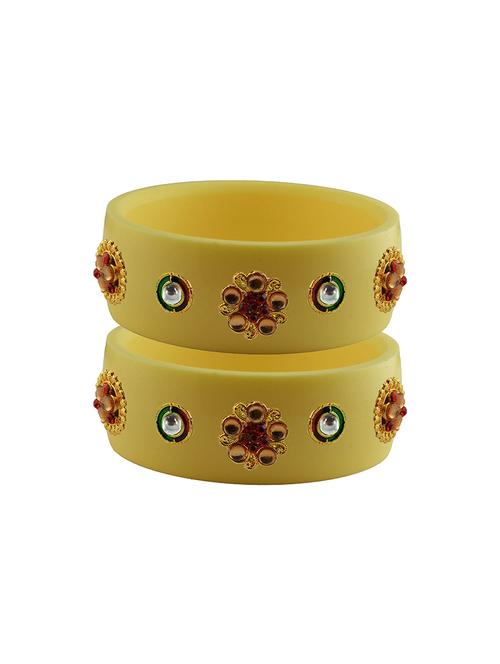 cream stone stud acrylic bangle with very extra large size - 18781166 - Very Small Image - 1