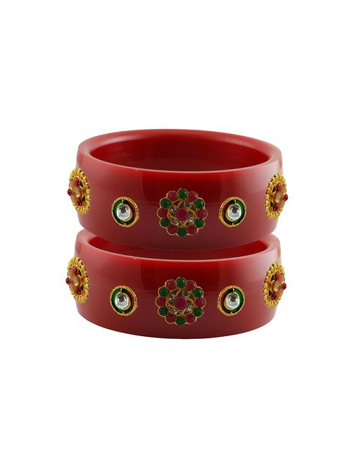 red stone stud acrylic bangle with very extra large size - 18781167 - Very Small Image - 1