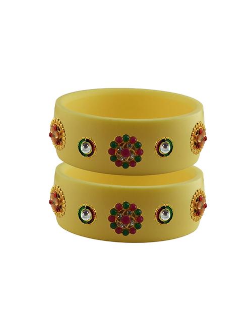 cream stone stud acrylic bangle with very extra large size - 18781168 - Very Small Image - 1