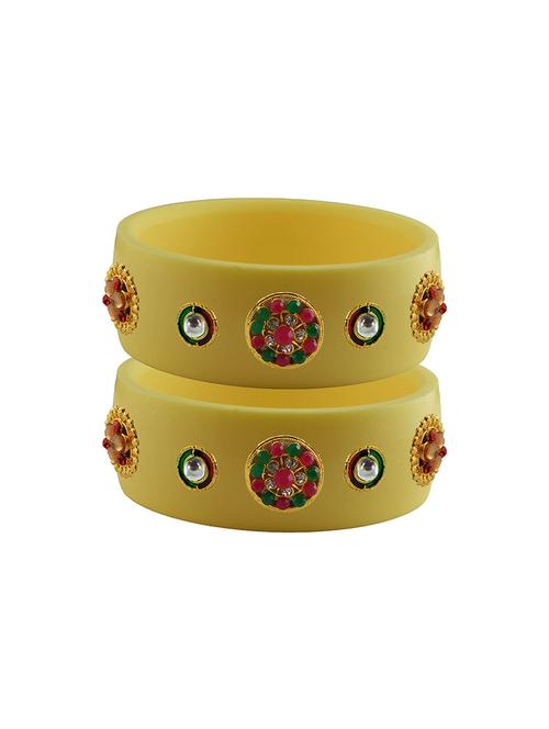 cream stone stud acrylic bangle with very extra large size - 18781174 - Very Small Image - 1
