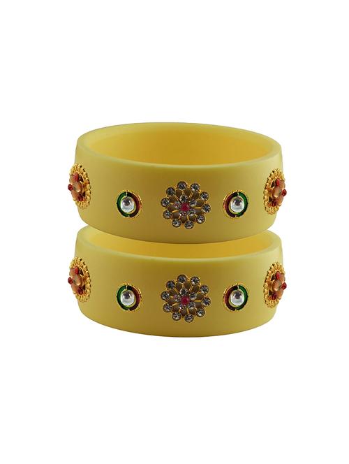 cream stone stud acrylic bangle with very extra large size - 18781184 - Very Small Image - 1