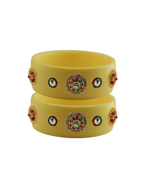 cream stone stud acrylic bangle with very extra large size - 18781192 - Very Small Image - 1