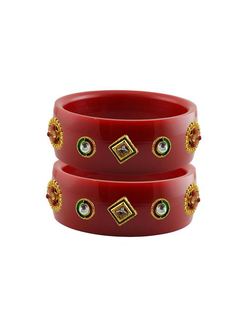 red stone stud acrylic bangle with very extra large size - 18781203 - Very Small Image - 1