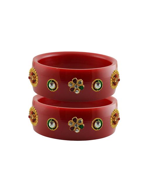 red stone stud acrylic bangle with very extra large size - 18781212 - Very Small Image - 1