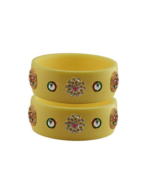 cream stone stud acrylic bangle with very extra large size - 18781231 - Very Small Image - 1