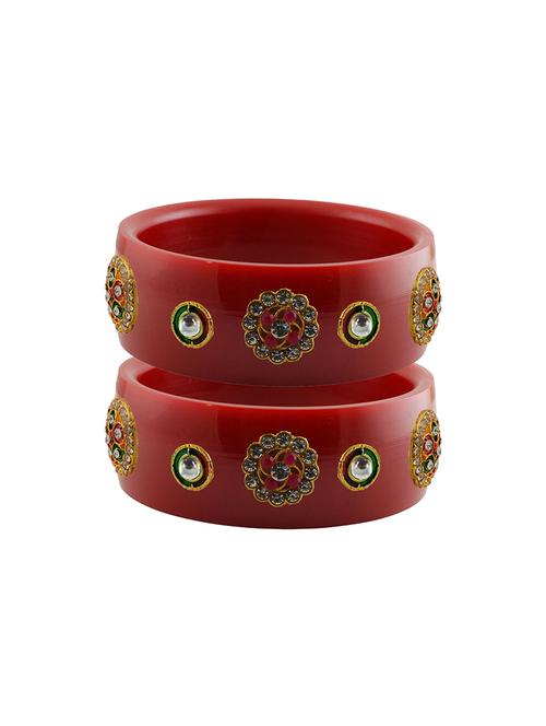 red stone stud acrylic bangle with very extra large size - 18781238 - Very Small Image - 1