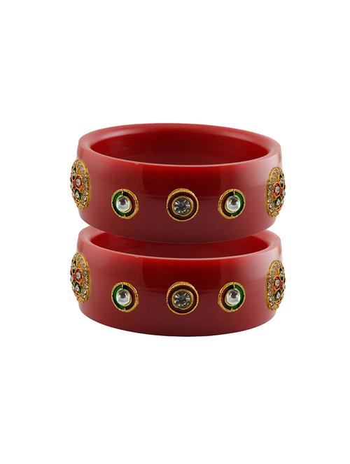 red stone stud acrylic bangle with very extra large size - 18781248 - Very Small Image - 1
