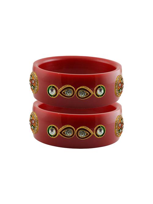 red stone stud acrylic bangle with very extra large size - 18781250 - Very Small Image - 1