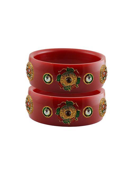red stone stud acrylic bangle with very extra large size - 18781259 - Very Small Image - 1
