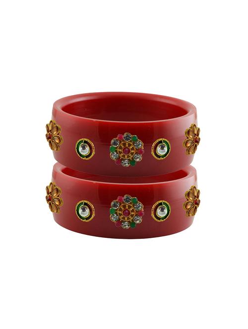 red stone stud acrylic bangle with very extra large size - 18781265 - Very Small Image - 1