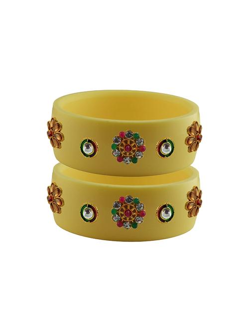 cream stone stud acrylic bangle with very extra large size - 18781266 - Very Small Image - 1