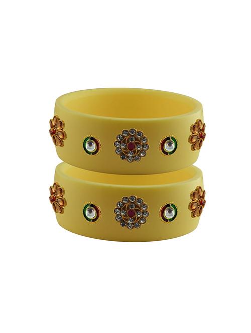 cream stone stud acrylic bangle with very extra large size - 18781268 - Very Small Image - 1