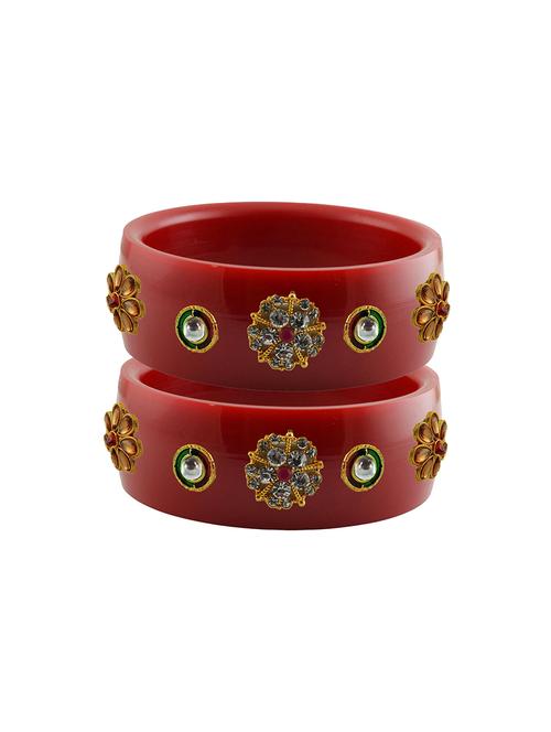 red stone stud acrylic bangle with very extra large size - 18781275 - Very Small Image - 1