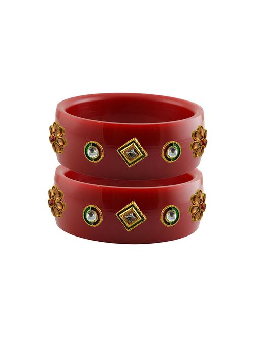 red stone stud acrylic bangle with very extra large size - 18781283 - Very Small Image - 1
