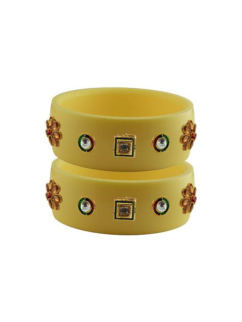 cream stone stud acrylic bangle with very extra large size - 18781286 - Very Small Image - 1