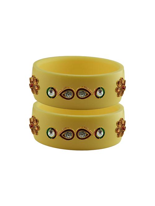cream stone stud acrylic bangle with very extra large size - 18781290 - Very Small Image - 1