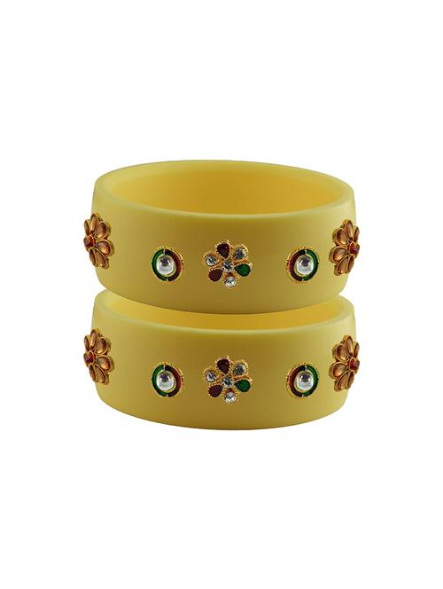 cream stone stud acrylic bangle with very extra large size - 18781294 - Very Small Image - 1