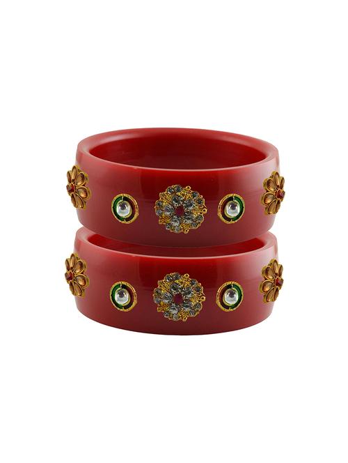 red stone stud acrylic bangle with very extra large size - 18781303 - Very Small Image - 1