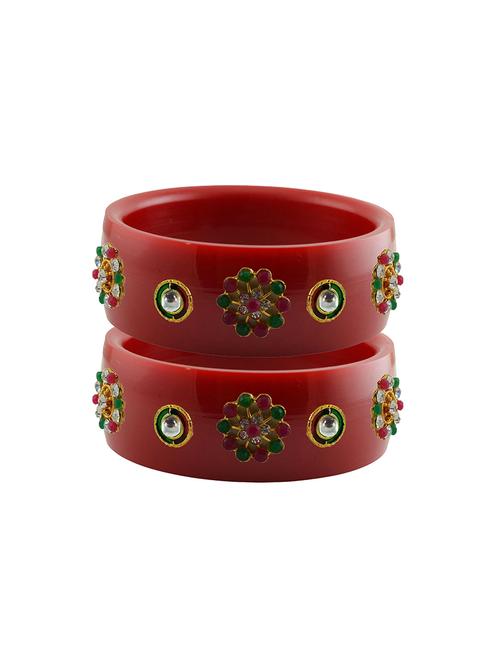 stones work kada bangle set - 18781333 - Very Small Image - 1