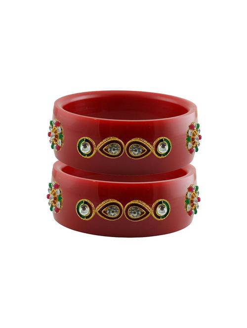 stones work kada bangle set - 18781335 - Very Small Image - 1