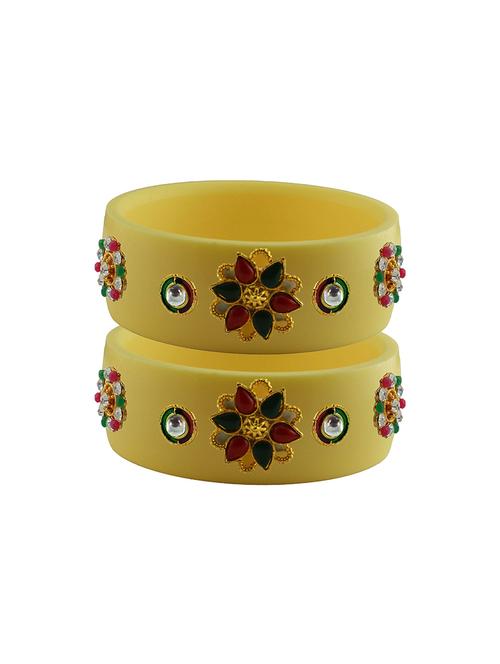 stones work kada bangle set - 18781342 - Very Small Image - 1