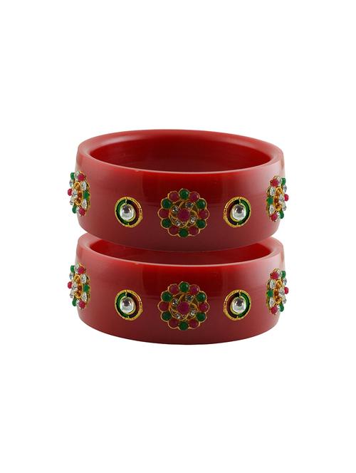stones work kada bangle set - 18781350 - Very Small Image - 1