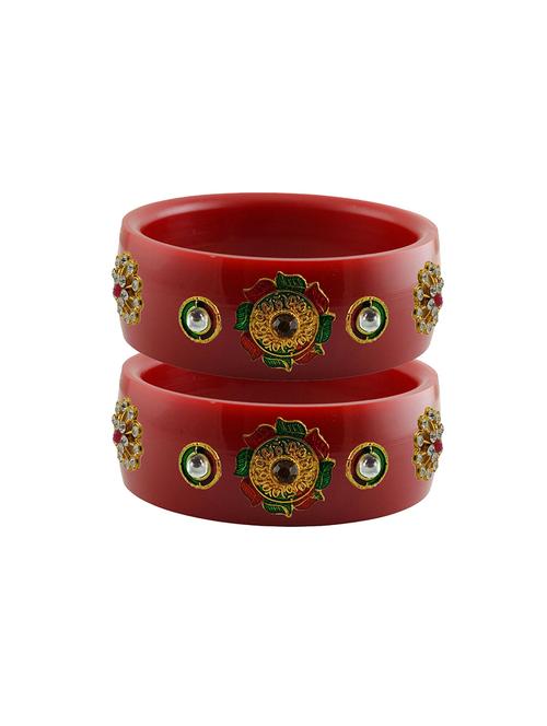 stones work kada bangle set - 18781391 - Very Small Image - 1