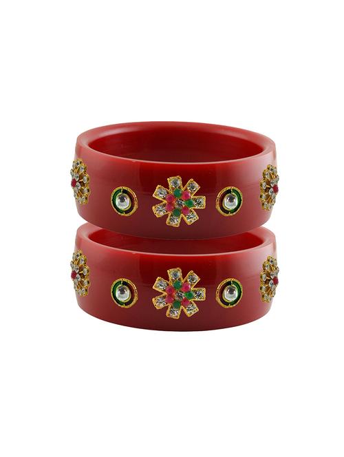 stones work kada bangle set - 18781395 - Very Small Image - 1