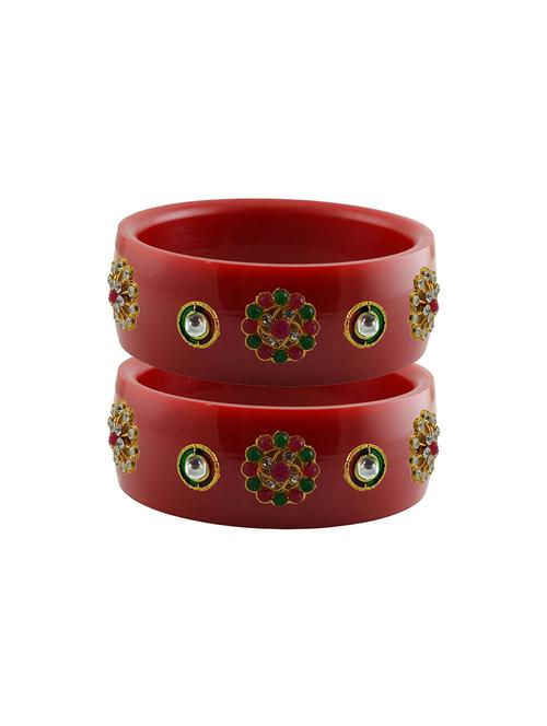 stones work kada bangle set - 18781401 - Very Small Image - 1