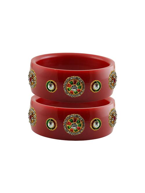 stones work kada bangle set - 18781419 - Very Small Image - 1