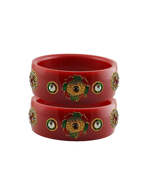 stones work kada bangle set - 18781441 - Very Small Image - 1