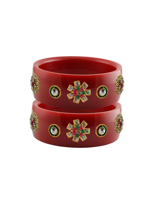 stones work kada bangle set - 18781445 - Very Small Image - 1