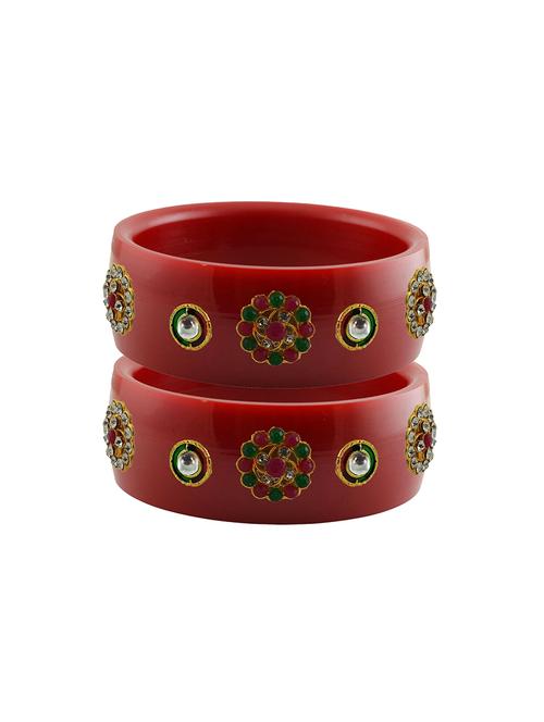 stones work kada bangle set - 18781451 - Very Small Image - 1